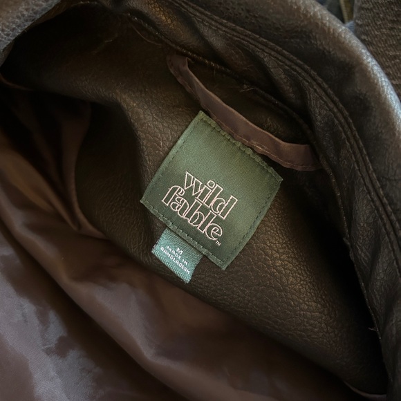 Wild Fable Dark Brown Leather Jacket - Picture 4 of 4